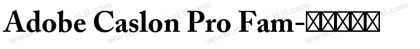 Adobe Caslon Pro Fam字体转换